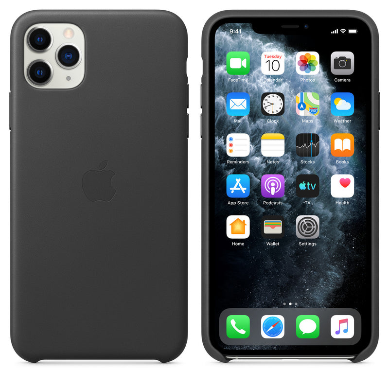 Étui en cuir Apple (iPhone 11 Pro Max) Noir