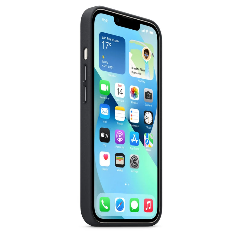 Apple Leder Case mit MagSafe (iPhone 13) Mitternacht