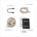 Casque supra-auriculaire Bluetooth Marshall Major V Crème