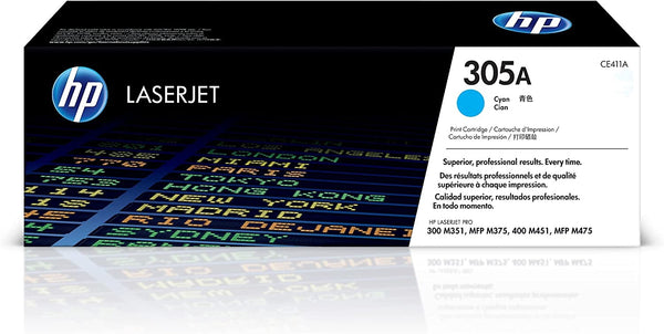Toner cyan HP 305A authentique (CE411A)