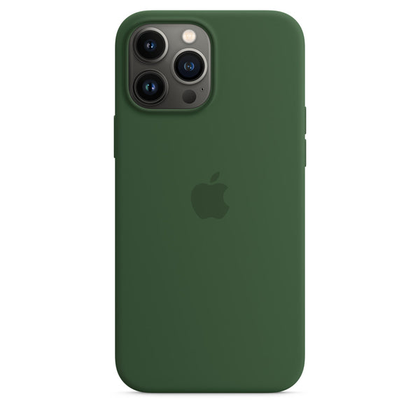 Coque en silicone Apple avec trèfle MagSafe (iPhone 13 Pro Max)