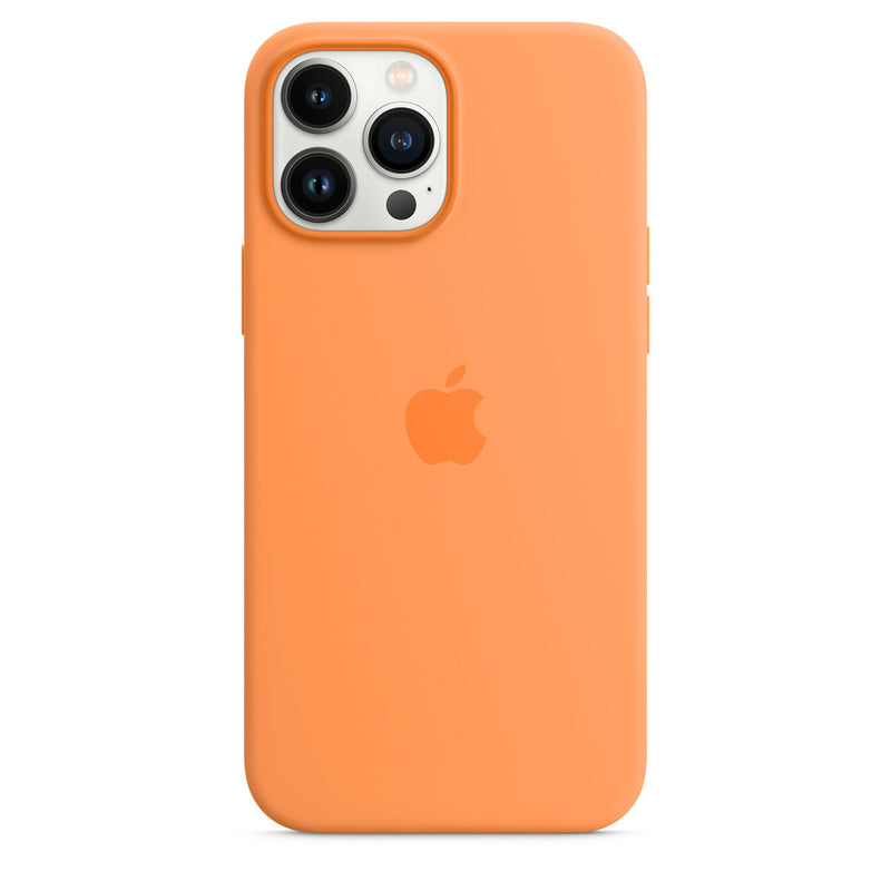 Apple Coque en silicone avec MagSafe (iPhone 13 Pro Max) Jaune Orange
