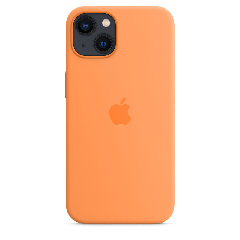 Apple Coque en silicone avec MagSafe (iPhone 13) Jaune Orange
