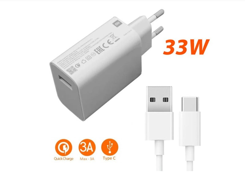 Xiaomi Mi MDY-11-EZ Chargeur 33W 3A Câble USB-C Adaptateur secteur Chargeur
