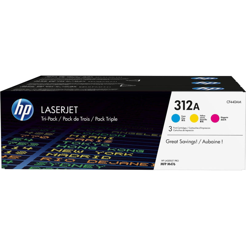 Lot de 4 toners HP Original 312A cyan, magenta, jaune, noir (CF380A, CF440AM)
