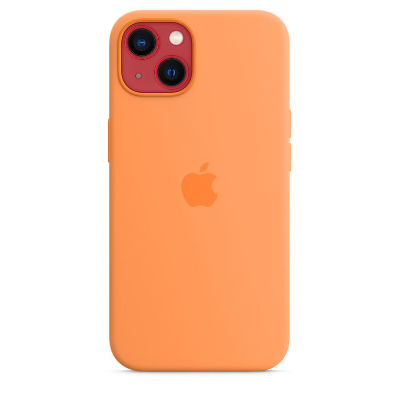 Apple Coque en silicone avec MagSafe (iPhone 13) Jaune Orange